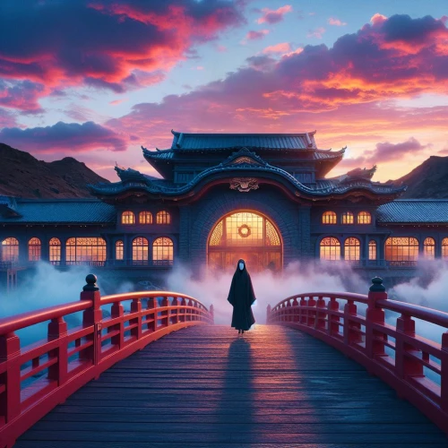 forbidden palace,chinese temple,hall of supreme harmony,chinese clouds,world digital painting,asian architecture,chinese architecture,the golden pavilion,mulan,golden pavilion,fantasy landscape,buddhist temple,kyoto,fantasy picture,japan landscape,victory gate,japanese shrine,oriental,heaven gate,tsukemono