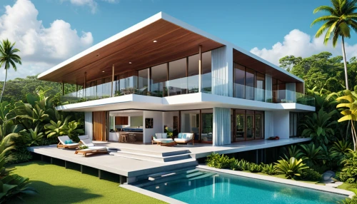 tropical house,holiday villa,modern house,pool house,luxury property,modern architecture,beautiful home,tropical greens,3d rendering,dunes house,luxury home,house by the water,smart home,florida home,seminyak,beach house,mid century house,beachhouse,luxury real estate,luxury home interior,Unique,3D,Isometric