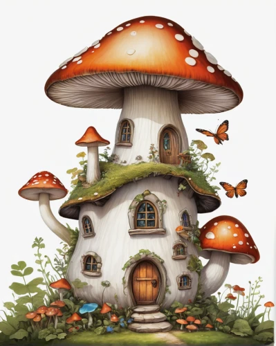 mushroom landscape,fairy house,mushroom island,fairy village,umbrella mushrooms,toadstools,club mushroom,fairy chimney,toadstool,houses clipart,mushrooming,mushroom type,mushrooms,tree mushroom,lingzhi mushroom,round house,edible mushrooms,champignon mushroom,tree house,round hut,Conceptual Art,Fantasy,Fantasy 09
