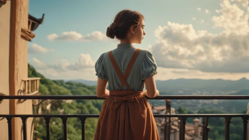 overlook,girl in a long dress,girl in a long dress from the back,blue jasmine,girl on the stairs,girl in a historic way,digital compositing,balcony,rapunzel,woman hanging clothes,girl in a long,window to the world,sound of music,woman thinking,girl walking away,background image,travel woman,world digital painting,a girl in a dress,wonder,Photography,General,Cinematic