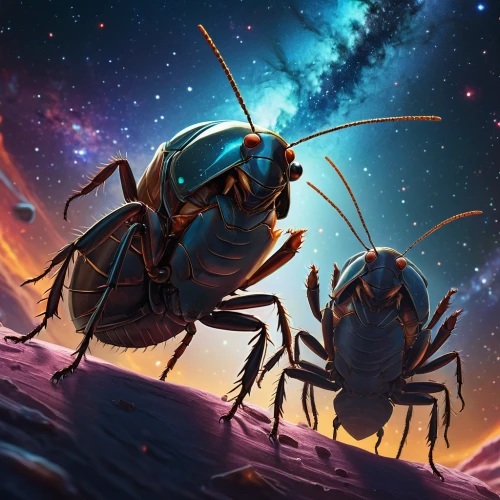 sci fiction illustration,blister beetles,earwigs,insects,carpenter ant,bugs,cuckoo wasps,shield bugs,black ant,darkling beetles,arthropods,beetles,artificial fly,stag beetles,tiger beetle,earwig,springtail,blue-winged wasteland insect,ants,arthropod,Conceptual Art,Sci-Fi,Sci-Fi 11