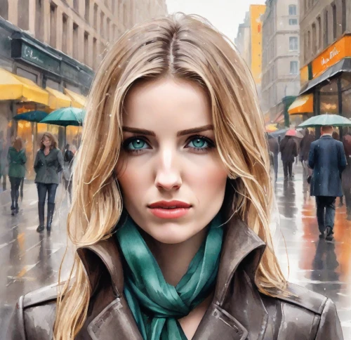 world digital painting,city ​​portrait,digital painting,girl portrait,blonde woman,portrait background,photo painting,fashion vector,girl in a long,young woman,photoshop manipulation,blonde girl,street artist,blond girl,romantic portrait,sci fiction illustration,the girl at the station,illustrator,woman face,woman portrait,Digital Art,Watercolor