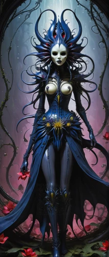 blue enchantress,medusa,medusa gorgon,dark elf,sorceress,the enchantress,masquerade,queen of the night,fantasia,fantasy woman,goddess of justice,priestess,dark-type,rusalka,mezzelune,widow flower,voodoo woman,mystique,deadly nightshade,crow queen