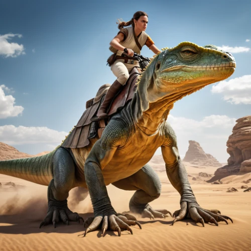raptor,crocodile woman,landmannahellir,velociraptor,digital compositing,scaled reptile,iguanidae,whiptail,palaeontology,giant lizard,dinosaruio,rex,cynorhodon,all-terrain vehicle,tyrannosaurus,tyrannosaurus rex,real gavial,saurian,desert iguana,trex