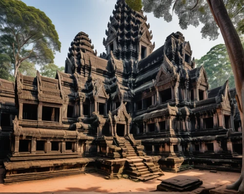 angkor wat temples,angkor,cambodia,siem reap,buddhist temple complex thailand,bagan,ancient buildings,ayutthaya,asian architecture,thai temple,poseidons temple,the court sandalwood carved,somtum,stone palace,hindu temple,myanmar,phra nakhon si ayutthaya,ancient building,ancient city,temple,Illustration,Black and White,Black and White 01