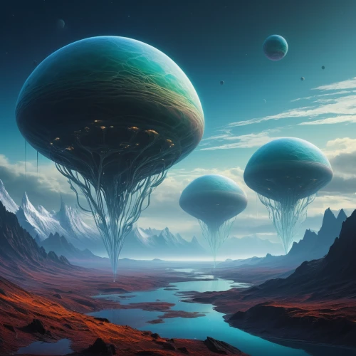 alien planet,futuristic landscape,alien world,mushroom landscape,fantasy landscape,planets,lunar landscape,desert planet,planet alien sky,spheres,terraforming,gas planet,planet eart,sci fiction illustration,planet,exoplanet,extraterrestrial life,mushroom island,ice planet,barren,Photography,Documentary Photography,Documentary Photography 27