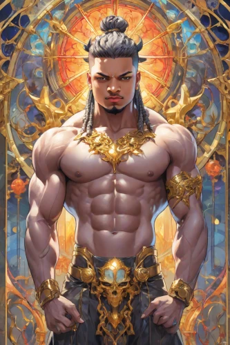 zodiac sign libra,sun god,guilinggao,yi sun sin,libra,nataraja,shuanghuan noble,dragon li,zodiac sign leo,african american male,sea god,ori-pei,tangelo,calm usopp,fantasy warrior,african man,aquaman,cg artwork,male character,fantasy portrait,Digital Art,Anime