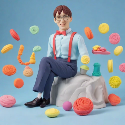 plasticine,marzipan figures,stylized macaron,clay animation,play-doh,lego pastel,candy boy,play dough,sugar paste,play doh,klepon,macaron,macarons,clay figures,novelty sweets,macaroons,fondant,donut illustration,capsule-diet pill,gummies,Digital Art,Clay