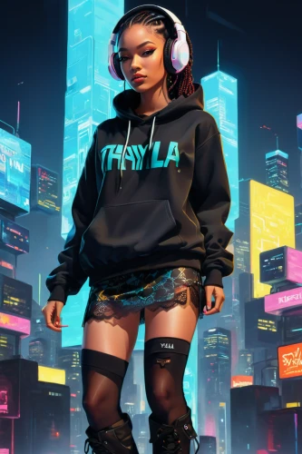cyberpunk,city trans,world digital painting,game illustration,music background,cyber,game art,hoodie,urban,twitch logo,city ​​portrait,city youth,rockabella,society finch,croft,sci fiction illustration,streaming,music player,lex,controller jay,Illustration,Abstract Fantasy,Abstract Fantasy 20
