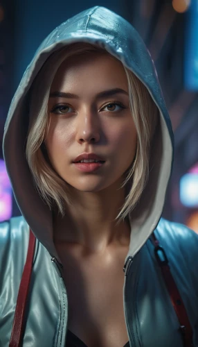 portrait background,visual effect lighting,cyberpunk,cg artwork,action-adventure game,mobile video game vector background,girl with gun,echo,background images,the girl's face,play escape game live and win,lis,symetra,girl with speech bubble,digital compositing,girl with a gun,nora,game art,city ​​portrait,blonde woman,Photography,General,Cinematic