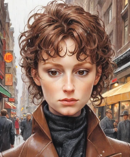 oil painting on canvas,portrait of a girl,david bates,lilian gish - female,oil painting,city ​​portrait,young woman,girl portrait,world digital painting,pedestrian,sci fiction illustration,a pedestrian,romantic portrait,cinnamon girl,oil on canvas,the girl's face,girl in a historic way,young model istanbul,the girl at the station,bouffant,Digital Art,Comic