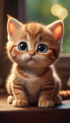 ginger kitten,cute cat,cute cartoon character,ginger cat,little cat,cute cartoon image,cartoon cat,red tabby,funny cat,scottish fold,kitten,cute animal,cute animals,chausie,meowing,worried,cat kawaii,cat's eyes,cat image,puss,Photography,General,Cinematic
