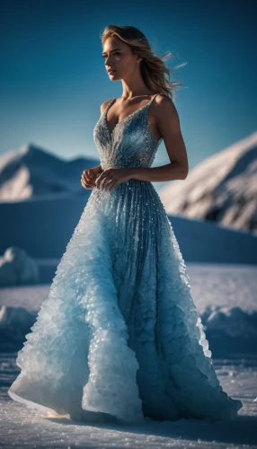 celtic woman,the snow queen,ice queen,ice princess,elsa,girl in a long dress,winter dress,suit of the snow maiden,frozen,winterblueher,quinceanera dresses,ball gown,ice hotel,evening dress,cinderella,white rose snow queen,white winter dress,hoopskirt,fairytale,digital compositing,Photography,General,Cinematic