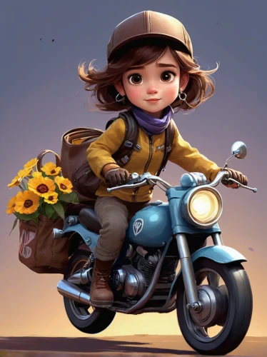 flower delivery,girl picking flowers,motorbike,flower cart,girl with a wheel,agnes,girl in flowers,motorcycle,countrygirl,flowers in wheel barrel,flower basket,motorcyclist,flowers in basket,motor-bike,picking flowers,floral bike,courier,beautiful girl with flowers,motorcycle racer,autumn icon,Conceptual Art,Fantasy,Fantasy 12