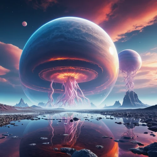 alien planet,alien world,calbuco volcano,nuclear explosion,fire planet,mushroom landscape,atomic bomb,extraterrestrial life,futuristic landscape,planet alien sky,volcanism,mushroom cloud,planet eart,planet,volcano,ice planet,atomic age,exoplanet,volcanic,fantasy landscape,Photography,Artistic Photography,Artistic Photography 03