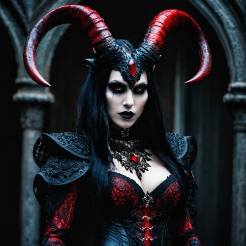 dark elf,gothic woman,gothic portrait,devil,gothic fashion,vampire woman,dark gothic mood,evil woman,the enchantress,vampire lady,gothic style,sorceress,gothic,cosplay image,evil fairy,horned,priestess,maiden,fantasy woman,huntress,Illustration,Realistic Fantasy,Realistic Fantasy 46