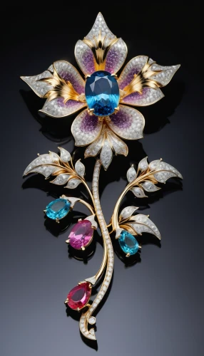 brooch,jewelry florets,floral ornament,enamelled,broach,gift of jewelry,crown flower,jewelries,decorative flower,jewellery,jewelry manufacturing,bridal accessory,showpiece,jeweled,body jewelry,grave jewelry,stone lotus,art deco ornament,ring with ornament,ornament,Illustration,Realistic Fantasy,Realistic Fantasy 02