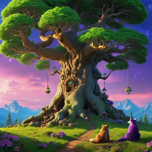 tree of life,cartoon video game background,magic tree,a tree,flourishing tree,dragon tree,celtic tree,druid grove,mushroom landscape,the roots of trees,oak tree,cartoon forest,tree,tree mushroom,children's background,tree and roots,wall,old tree,forest tree,bigtree,Photography,General,Realistic