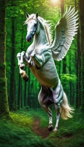 pegasus,unicorn background,a white horse,dream horse,fantasy picture,arabian horse,mythical creature,white horse,unicorn art,unicorn,alpha horse,weehl horse,horse running,mythical creatures,fantasy art,equine,white horses,spring unicorn,galloping,albino horse,Photography,General,Fantasy