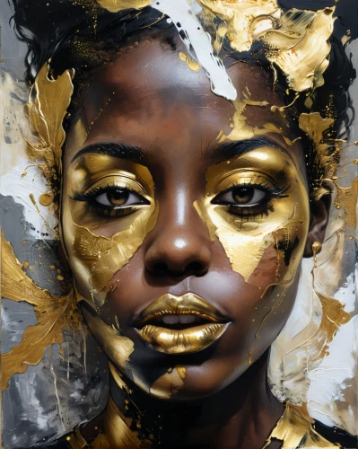 gold leaf,gold paint stroke,gold paint strokes,gold foil art,gold foil,golden mask,golden crown,gold mask,gilding,mary-gold,oil painting on canvas,foil and gold,face portrait,yellow-gold,mystical portrait of a girl,gold lacquer,gold foil crown,abstract gold embossed,gold foil shapes,gold foil mermaid,Art,Artistic Painting,Artistic Painting 29