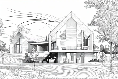 house drawing,timber house,residential house,modern house,eco-construction,wooden house,houses clipart,3d rendering,mid century house,house shape,housebuilding,inverted cottage,archidaily,dunes house,architect plan,chalet,kirrarchitecture,modern architecture,cubic house,wooden houses,Design Sketch,Design Sketch,Fine Line Art