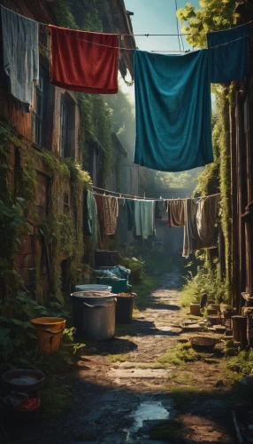 slum,laundry,alley,laundry shop,alleyway,laundromat,washing line,slums,world digital painting,laundry room,old linden alley,dry laundry,washing,washing clothes,village life,urban,clothesline,environment,human settlement,washhouse,Photography,General,Fantasy