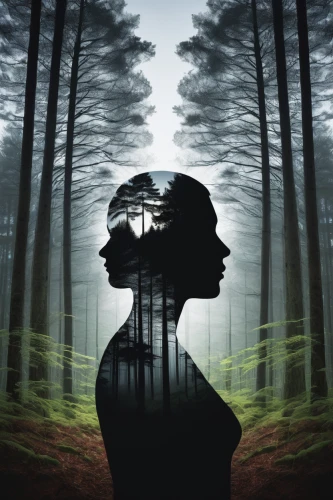 girl with tree,photomanipulation,photo manipulation,double exposure,image manipulation,self hypnosis,parallel worlds,rooted,tree thoughtless,dryad,woman thinking,woman silhouette,conceptual photography,photoshop manipulation,forest man,virtual identity,forest dark,digital compositing,multiple exposure,mystical portrait of a girl,Photography,Artistic Photography,Artistic Photography 11