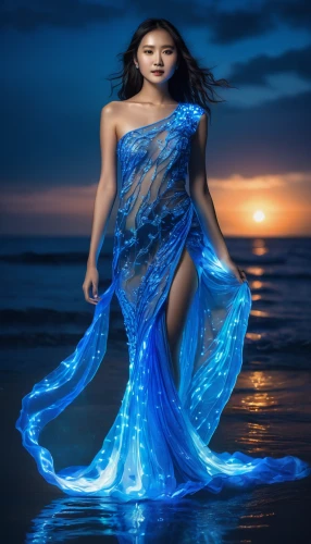 blue enchantress,mermaid background,mermaid tail,mermaid,moana,the sea maid,water nymph,merfolk,mermaid vectors,sarong,hula,blue waters,blue hawaii,vietnamese woman,blue water,teal blue asia,the wind from the sea,shades of blue,girl in a long dress,mermaid silhouette,Photography,General,Natural