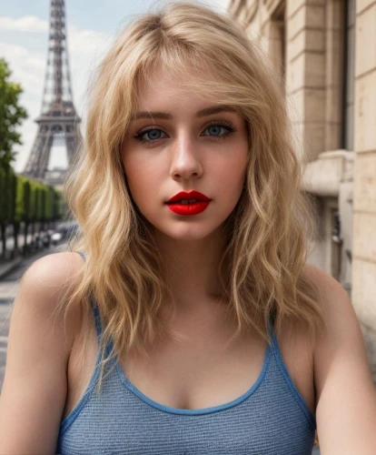 red lips,red lipstick,blonde girl,paris,blonde woman,blond girl,cool blonde,lipstick,short blond hair,eiffel,lily-rose melody depp,blonde,madeleine,lips,model beauty,lip,french digital background,poppy red,pepper rim,pretty young woman,Common,Common,Photography