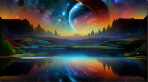 fantasy landscape,alien planet,alien world,fantasy picture,futuristic landscape,space art,planet eart,planet alien sky,fantasy art,planets,world digital painting,universe,planet,fire planet,3d fantasy,vast,galaxy,landscape background,the universe,starscape