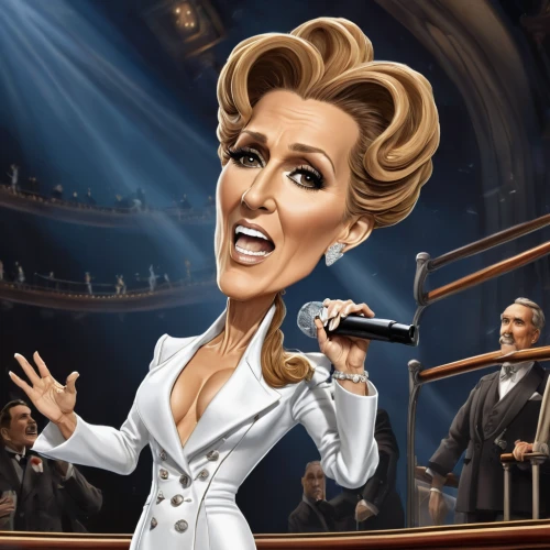 caricature,playback,trisha yearwood,soprano,queen cage,conductor,speech icon,cynthia (subgenus),las vegas entertainer,conducting,musical theatre,royal albert hall,meryl streep,ann margarett-hollywood,sing,solo entertainer,kennedy center,singing,applause,comedy and tragedy,Illustration,Abstract Fantasy,Abstract Fantasy 23