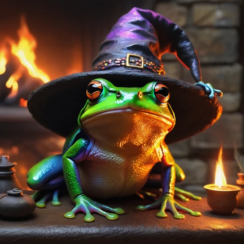 frog background,frog king,frog prince,frog figure,frog through,fireside,frog,jazz frog garden ornament,campfire,true frog,toad,true toad,woman frog,witch hat,halloween witch,man frog,frog man,witch's hat,bull frog,scandia gnome,Conceptual Art,Oil color,Oil Color 11
