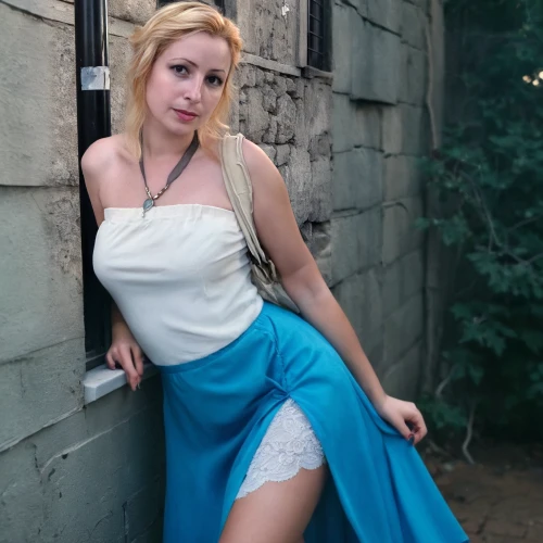 elsa,cinderella,young model istanbul,blue jasmine,girl in a long dress,zenit,rapunzel,tennis skirt,bylina,ukrainian,white skirt,beautiful young woman,female model,iulia hasdeu castle,denim skirt,vintage dress,cosplay image,blue dress,jessamine,fashion shoot