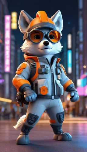 rocket raccoon,rocket,cinema 4d,patrols,3d render,raccoon,enforcer,3d rendered,engineer,3d model,mascot,3d background,squirell,officer,crash,mozilla,szymbark,vector,rataplan,color rat,Unique,3D,3D Character