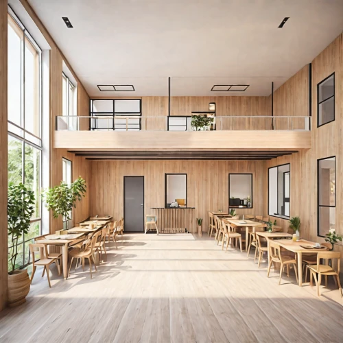 school design,modern office,wooden windows,timber house,breakfast room,daylighting,eco-construction,archidaily,offices,3d rendering,core renovation,wooden construction,hanok,loft,kitchen design,wooden house,cafeteria,wooden floor,conference room,plywood,Photography,General,Natural