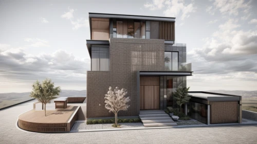 modern house,3d rendering,dunes house,residential house,modern architecture,cubic house,new housing development,housebuilding,mid century house,modern building,two story house,danish house,appartment building,render,landscape design sydney,eco-construction,smart house,wooden house,dune ridge,contemporary