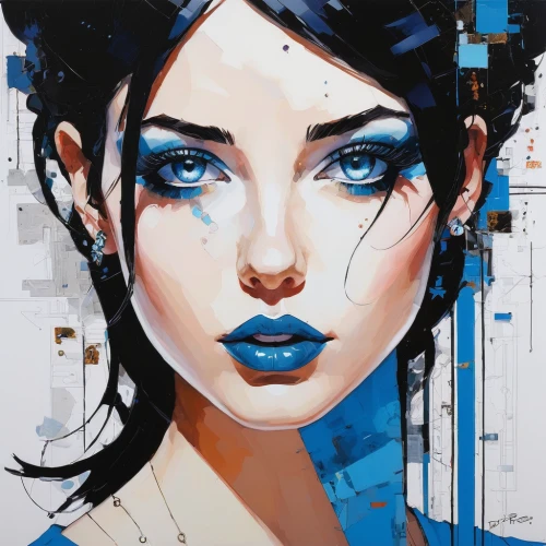 blue painting,jasmine blue,bluebottle,transistor,geisha,blue rain,cyan,electric blue,color blue,han thom,shades of blue,deep blue,blue enchantress,geisha girl,sapphire,blue,holly blue,blu,bluejay,art book,Conceptual Art,Oil color,Oil Color 07