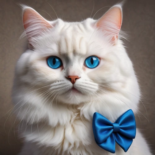 blue eyes cat,cat with blue eyes,bow-tie,bowtie,white cat,bow tie,british longhair cat,cat on a blue background,birman,cute cat,american curl,ragdoll,napoleon cat,breed cat,cartoon cat,doll cat,cat kawaii,scottish fold,turkish angora,feline look,Photography,Documentary Photography,Documentary Photography 13