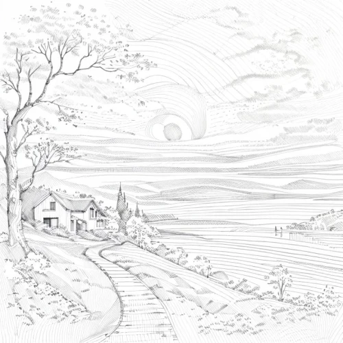 home landscape,rural landscape,farm landscape,landscape background,winter landscape,farm background,small landscape,countryside,lonely house,landscape,farmstead,christmas landscape,high landscape,foggy landscape,swampy landscape,mountain scene,rolling hills,salt meadow landscape,farmland,winter morning,Design Sketch,Design Sketch,Hand-drawn Line Art