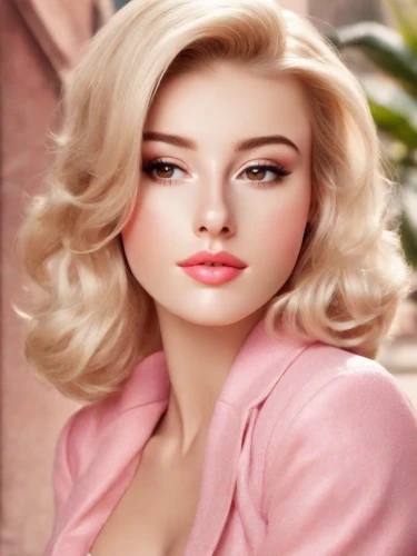 pink magnolia,marylin monroe,realdoll,marylyn monroe - female,magnolia,vintage makeup,pink beauty,marilyn,blonde woman,dahlia pink,magnolia blossom,barbie,romantic look,50's style,barbie doll,doll's facial features,retro woman,retro pin up girl,women's cosmetics,vintage woman