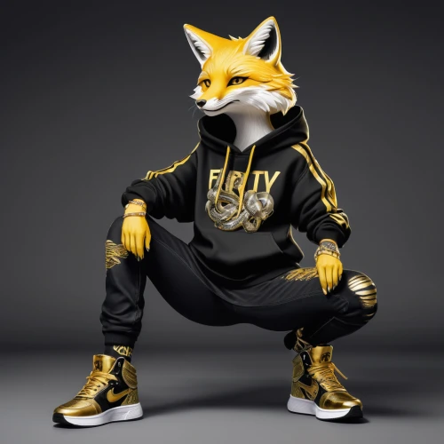 puma,furta,dogecoin,fox,gold foil 2020,tracksuit,hip hop,hip-hop,vulpes vulpes,furry,hiphop,sand fox,pubg mascot,fennec,redfox,gold business,pyro,b-boying,apparel,lux,Conceptual Art,Fantasy,Fantasy 03