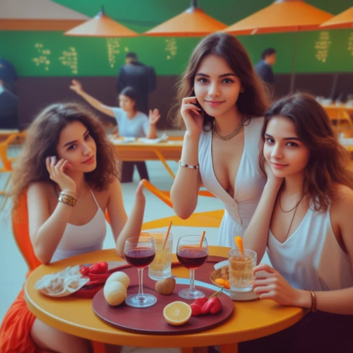 women at cafe,vietnamese,social,iranian,vintage girls,vietnam's,indonesian women,beautiful photo girls,retro diner,japanese restaurant,bangkok,peruvian women,young women,three friends,middle-eastern meal,eat thai,orange juice,retro women,japanese meal,middle eastern food,Photography,General,Commercial