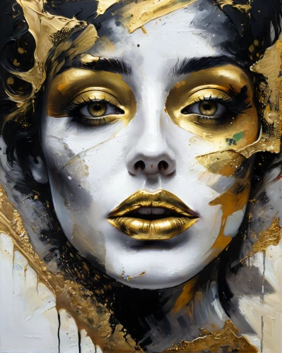 gold paint stroke,gold leaf,gold paint strokes,gold foil art,golden mask,gold mask,gold foil mermaid,gold foil,painted lady,gold foil crown,foil and gold,mary-gold,golden crown,gilding,gold lacquer,gold foil shapes,gold crown,gold foil corner,gold filigree,gold wall,Art,Artistic Painting,Artistic Painting 29