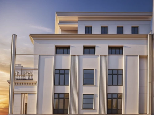 art deco,appartment building,classical architecture,model house,doric columns,modern building,official residence,art nouveau design,neoclassical,3d rendering,art deco frame,facade painting,athenaeum,grand hotel,house with caryatids,luxury hotel,oria hotel,luxury property,art nouveau,mamaia,Photography,General,Realistic