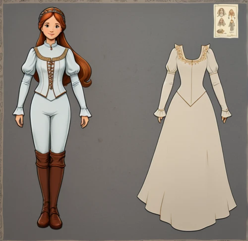 bridal clothing,costume design,women's clothing,suit of the snow maiden,bodice,wedding dresses,retro paper doll,lady medic,women clothes,nurse uniform,dressmaker,fairy tale character,joan of arc,ladies clothes,knight armor,collected game assets,sewing pattern girls,princess anna,costumes,wedding dress,Unique,Design,Character Design