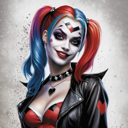 harley,harley quinn,queen of hearts,mystique,vampire woman,evil woman,vampire lady,bodypainting,black widow,comic characters,bad girl,jigsaw,harlequin,body painting,comic book,killer doll,comic character,widow,joker,horror clown,Conceptual Art,Fantasy,Fantasy 30