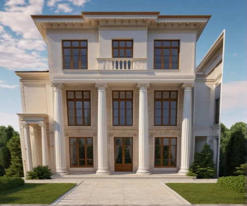 3d rendering,build by mirza golam pir,large home,house with caryatids,two story house,mansion,garden elevation,villa,classical architecture,luxury home,luxury property,neoclassical,doric columns,house front,palazzo,model house,bendemeer estates,stucco frame,gold stucco frame,luxury real estate,Photography,General,Realistic