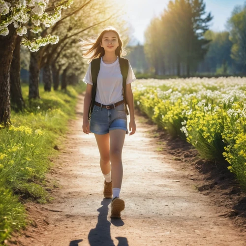 girl in flowers,girl walking away,girl picking flowers,woman walking,girl with tree,girl in overalls,walking,girl in a long,beautiful girl with flowers,walk in a park,go for a walk,countrygirl,i walk,walk,little girls walking,spring background,walk with the children,pathway,springtime background,people in nature,Photography,General,Realistic