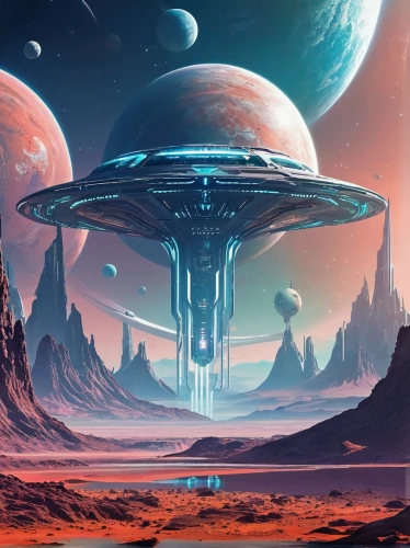 alien planet,futuristic landscape,alien world,extraterrestrial life,scifi,planet alien sky,gas planet,ufo,red planet,sci fi,space art,sci - fi,sci-fi,ufos,sci fiction illustration,planet,planet eart,alien ship,andromeda,colony,Conceptual Art,Sci-Fi,Sci-Fi 04