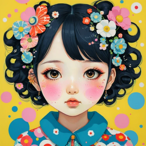 painter doll,peach blossom,soft pastel,japanese doll,artist doll,japanese kawaii,geisha girl,japanese floral background,flower fairy,girl in flowers,girl doll,cherry blossom,flower girl,blossom,tumbling doll,floral heart,fantasy portrait,pink cherry blossom,girl portrait,doll face,Illustration,Japanese style,Japanese Style 16